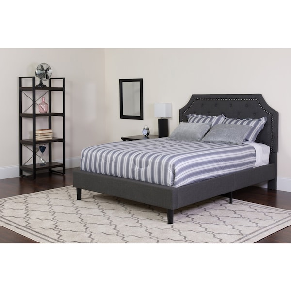 Flash Furniture Brighton Queen Platform Bed Set, Drk Gry SL-BM-15-GG - main